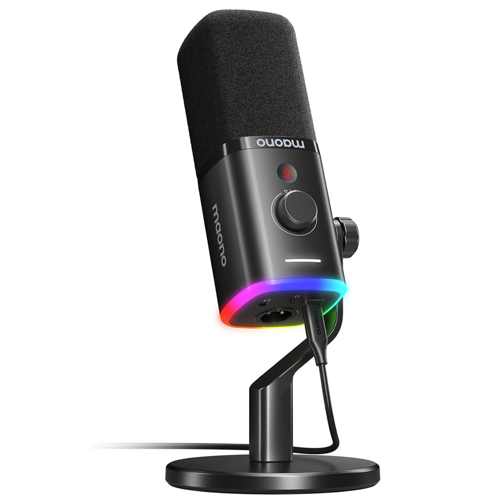 Maono PD100X Dynamic RGB Gaming Wired Microphone 