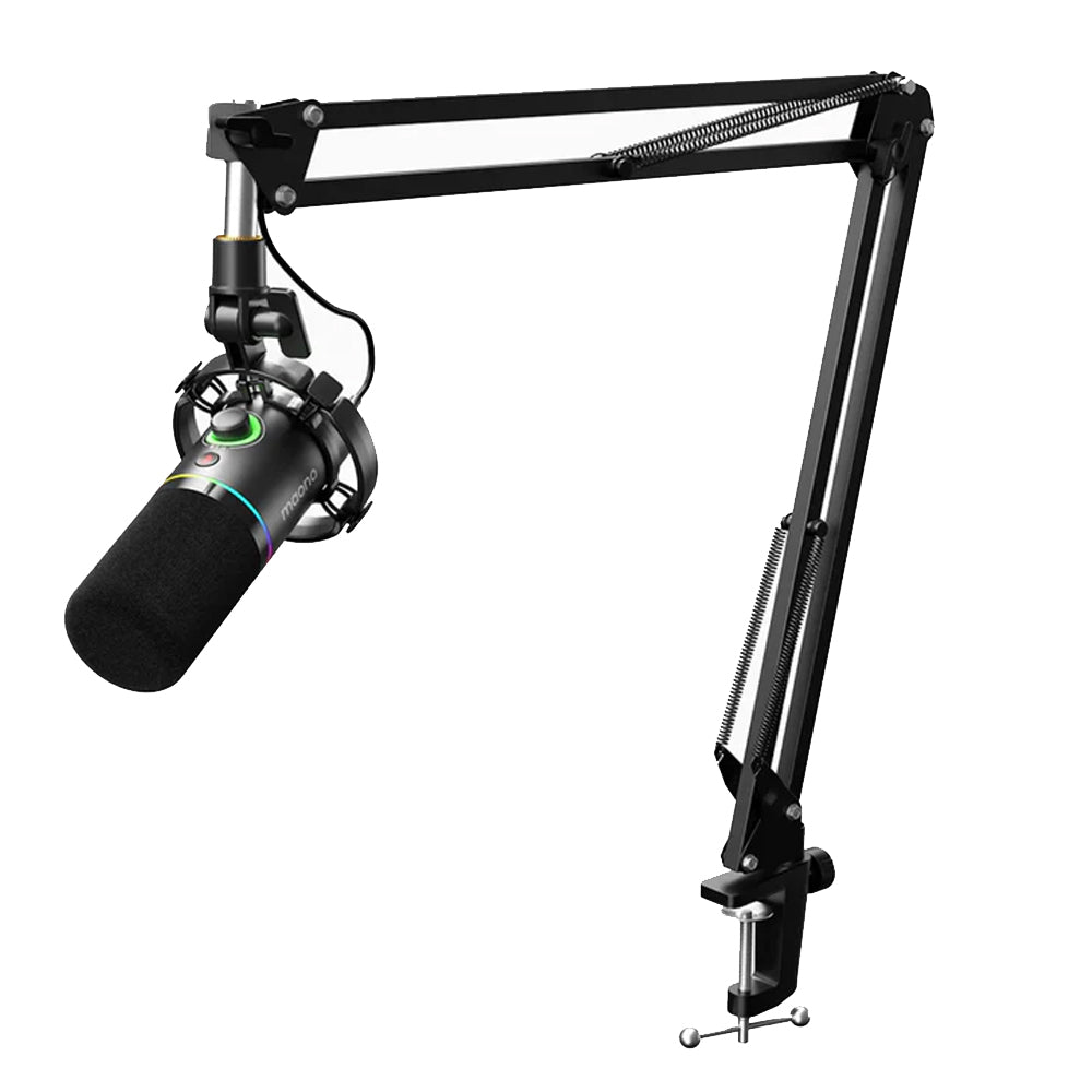 مجموعة ميكروفون ماونو سلكي RGB جيمنج بودكاست ديناميكي PD200XS - اسود
