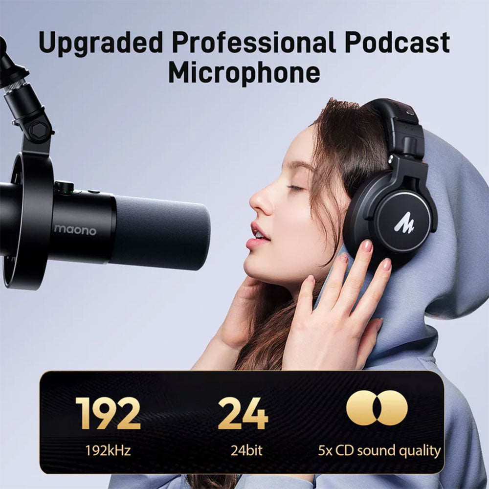 Maono PD300X Dynamic Wired Microphone - Black