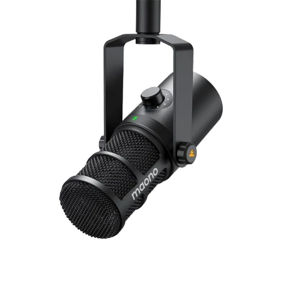 مجموعة ميكروفون ماونو سلكي بودكاست ديناميكي PD400X - اسود