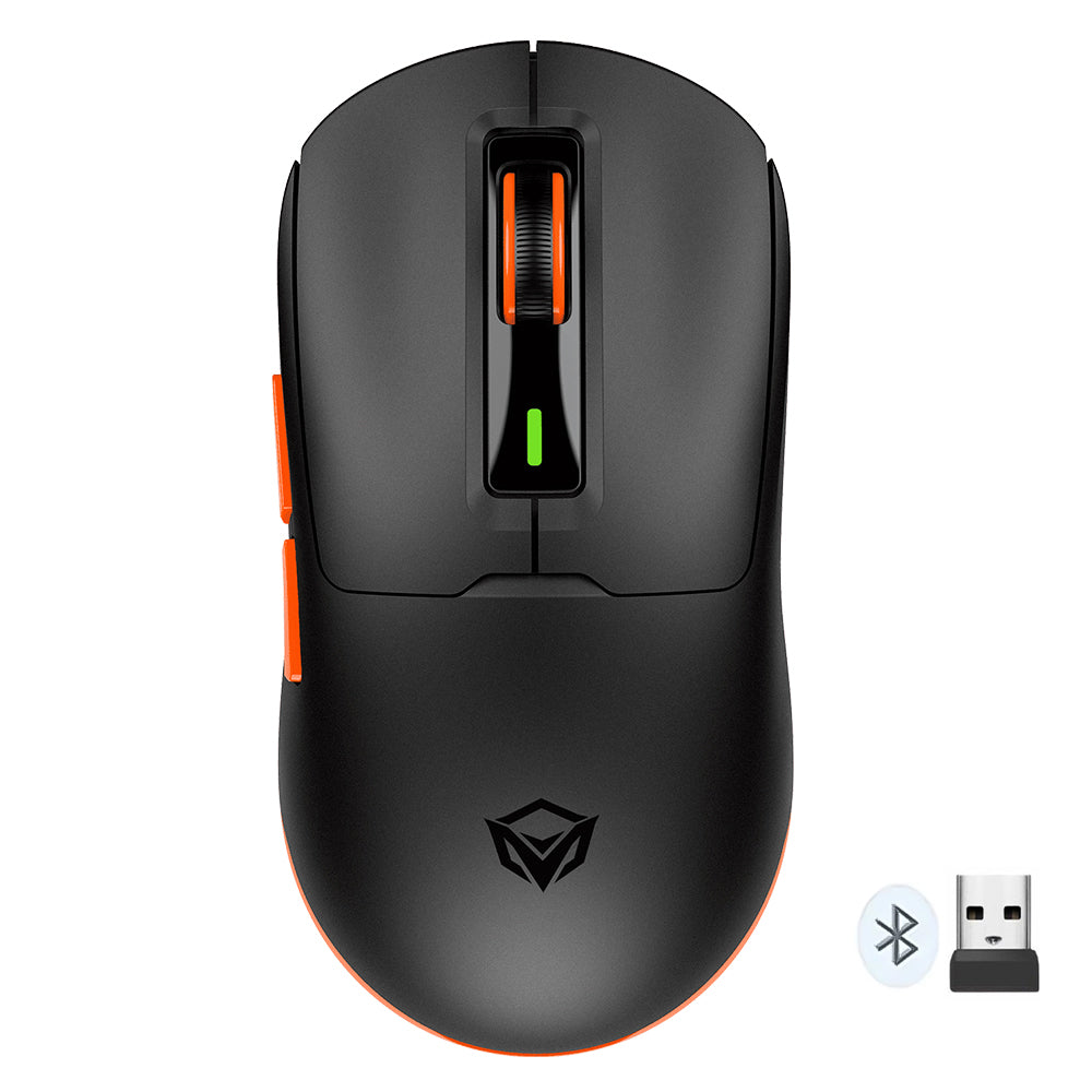Meetion Air GW24 Triple-Mode Rechargeable Bluetooth Wireless & Wired RGB Gaming Mouse 8000Dpi - Black