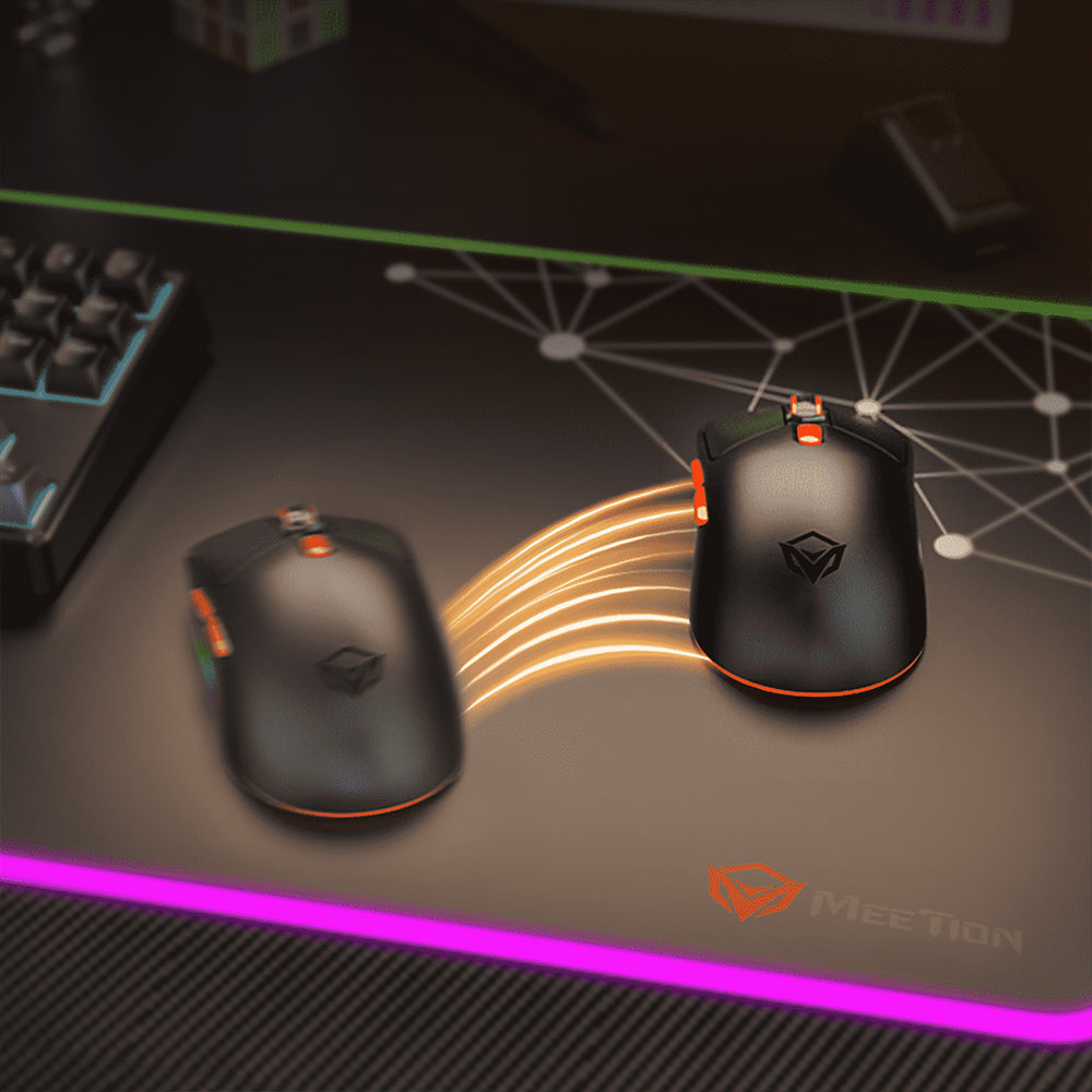 ماوس ميشن لاسلكي و سلكي بلوتوث قابل للشحن ثلاثي الوضع RGB 