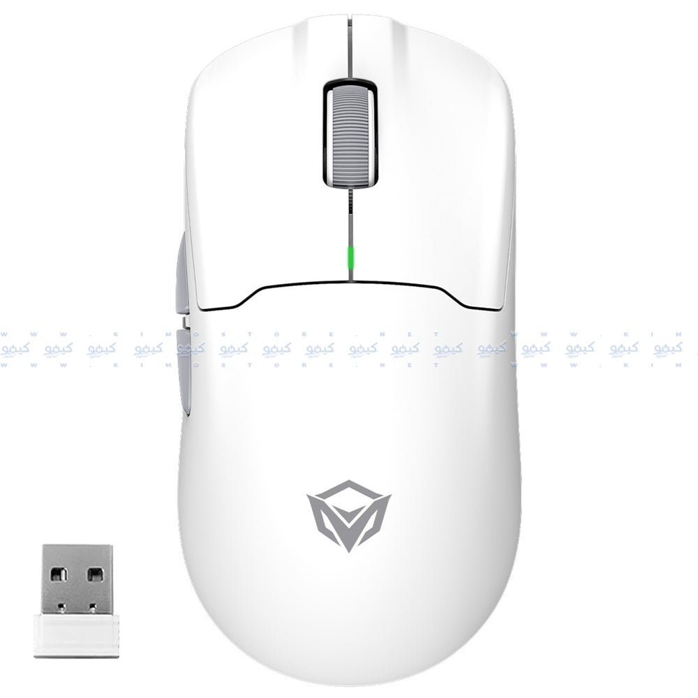 Meetion Air GW39 Bluetooth Wireless & Wired Mouse 2600DPI With RGB Magnetic Charging Dock - White