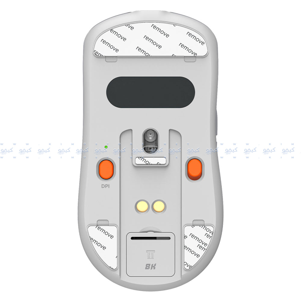 Meetion Air GW39 Triple-Mode Rechargeable Bluetooth Wireless & Wired Mouse 2600DPI With RGB Magnetic Charging Dock - White