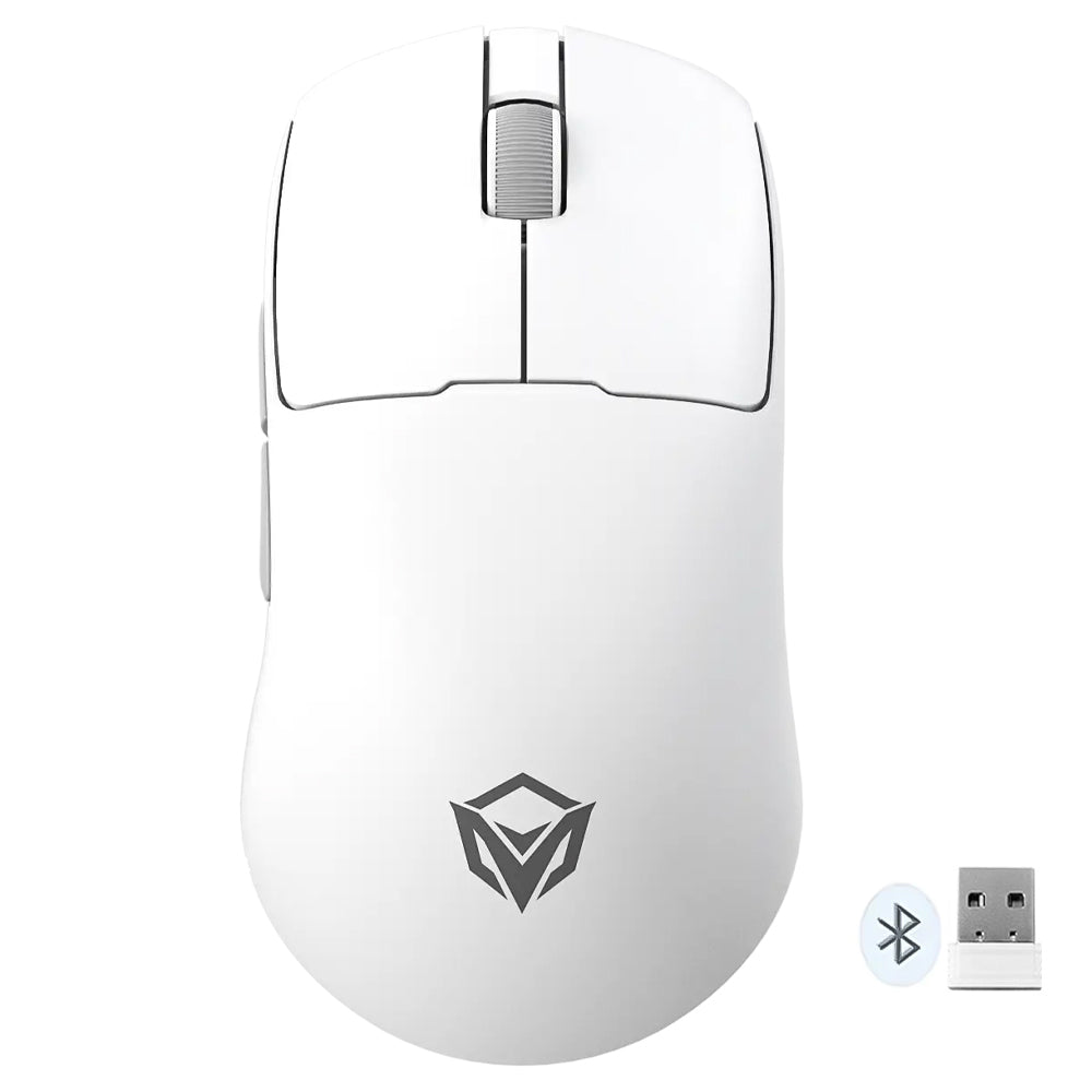 Meetion Air GW40 Pro Triple Mode Rechargeable Bluetooth Wireless & Wired Mouse 2600DPI - White