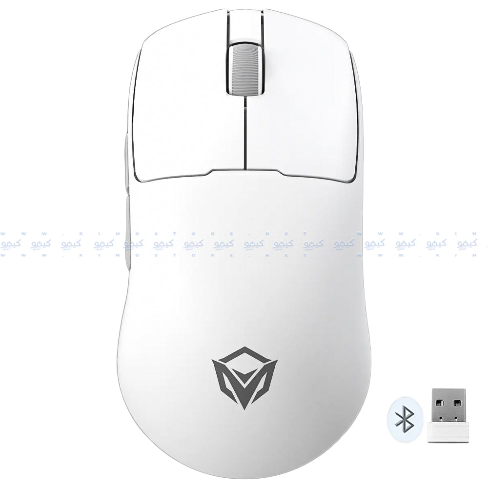 ماوس ميشن سلكي & لاسلكي بلوتوث قابل للشحن ثلاثي الوضع 12000 نقطة في البوصة Air GW40  - ابيض 