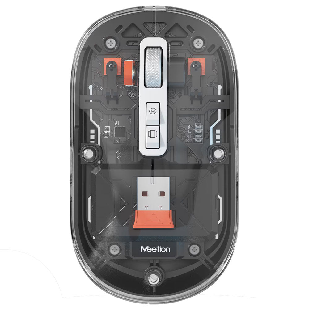 Meetion BTM005 Rechargeable Bluetooth Wireless Mouse 2400Dpi - Silver