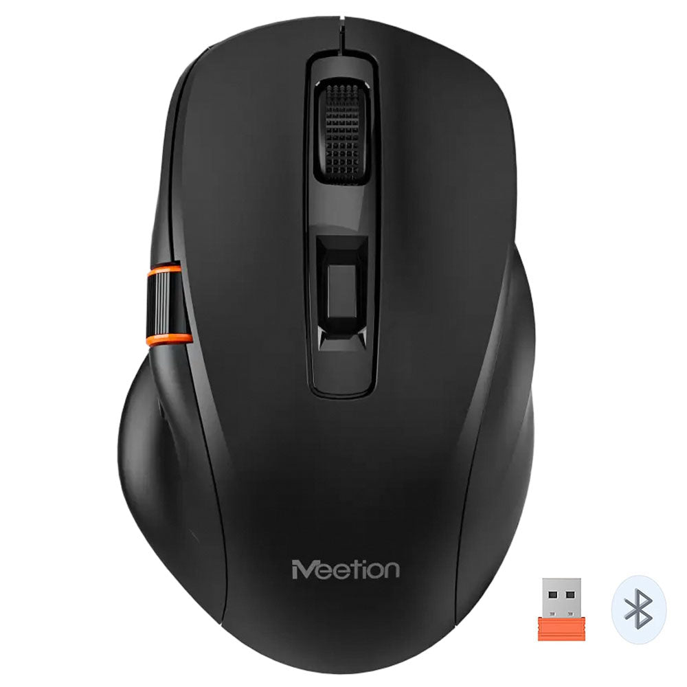 Meetion BTM032 Dual Mode Bluetooth Wireless Mouse 2400Dpi - Black