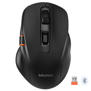Meetion BTM032 Dual Mode Bluetooth Wireless Mouse 2400Dpi - Black