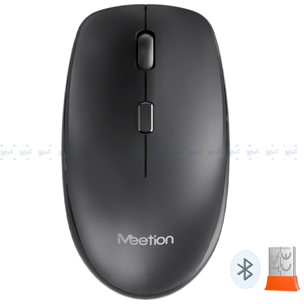Meetion BTM100 Dual Mode Bluetooth Wireless Mouse 3800Dpi - Steel Gray