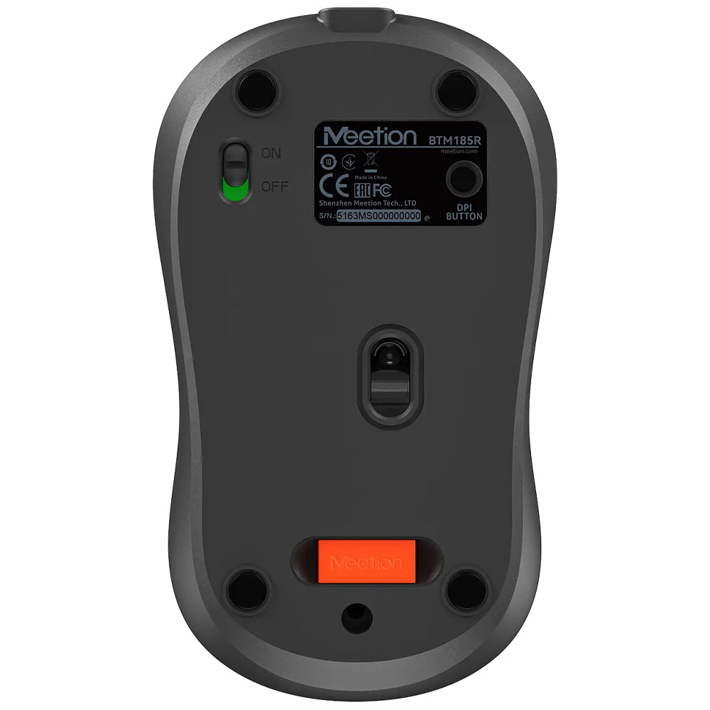 Meetion BTM185R Dual Mode Rechargeable Bluetooth Wireless Mouse 3800Dpi - Black
