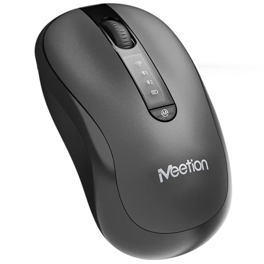 Meetion BTM185R Dual Mode Rechargeable Bluetooth Wireless Mouse 3800Dpi - Black
