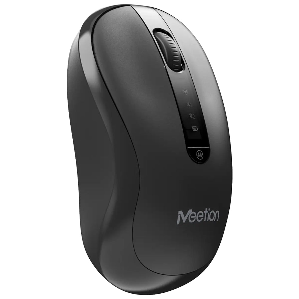 Meetion BTM185R Dual Mode Rechargeable Bluetooth Wireless Mouse 3800Dpi - Black