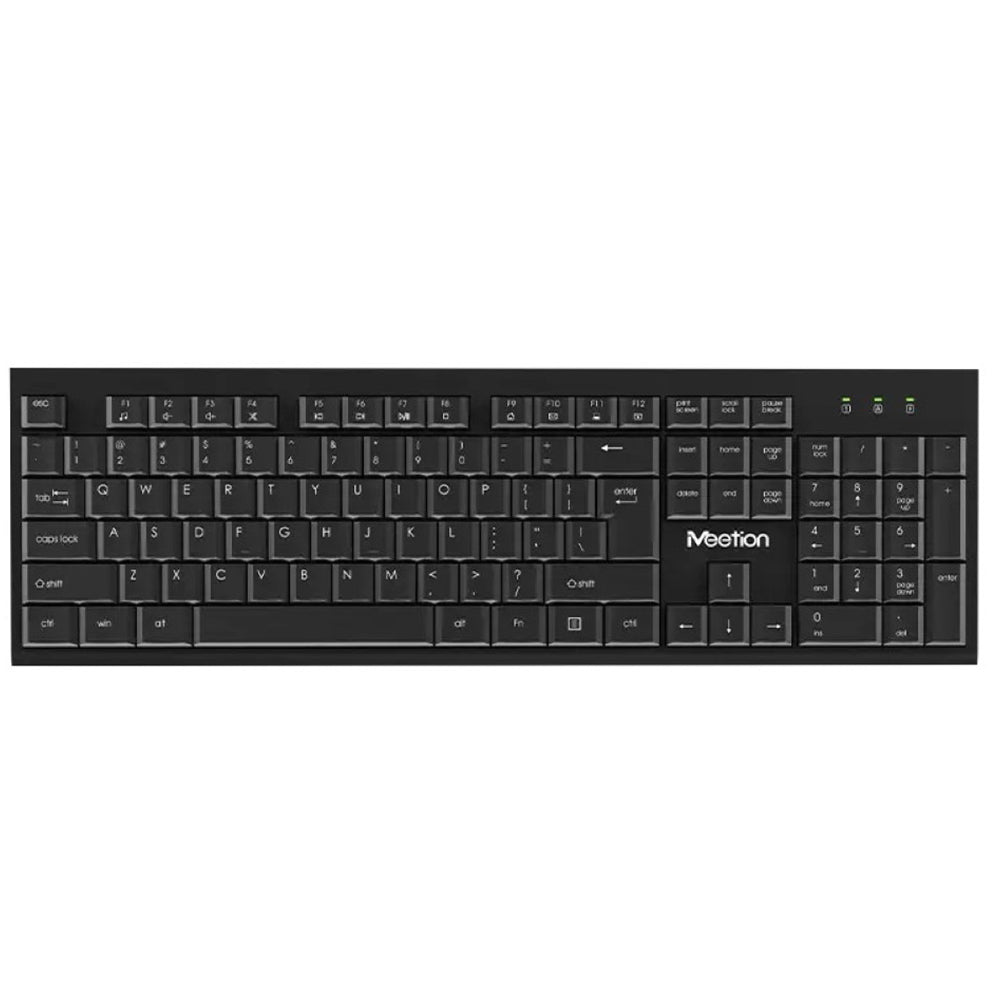 Meetion C4120 Little Wireless Keyboard + Mouse Combo English & Arabic - Black