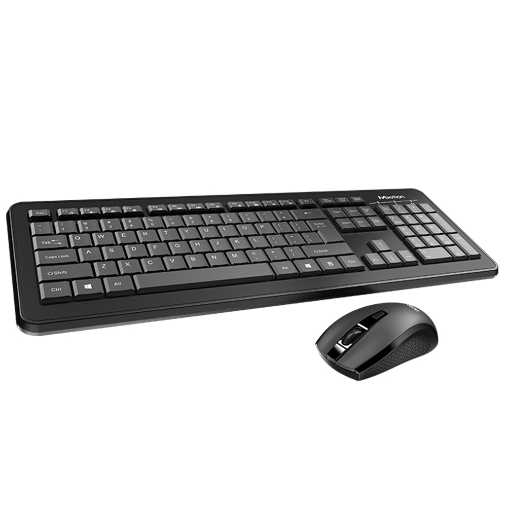 Meetion C4120 Little Wireless Keyboard + Mouse Combo English & Arabic - Black