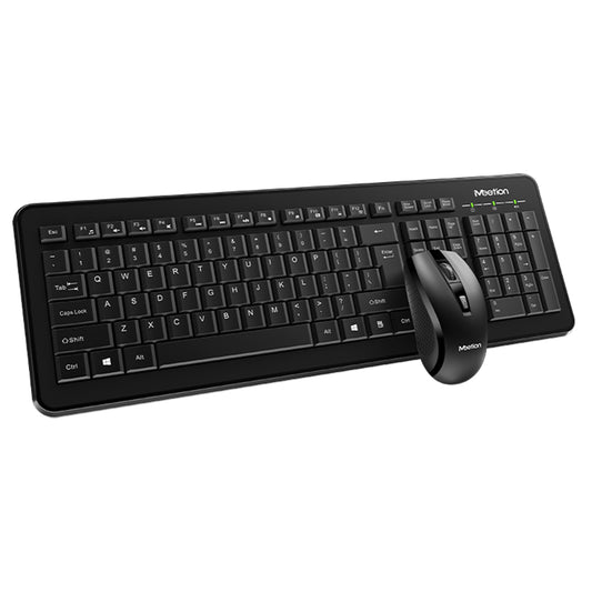Meetion C4120 Little Wireless Keyboard + Mouse Combo English & Arabic - Black
