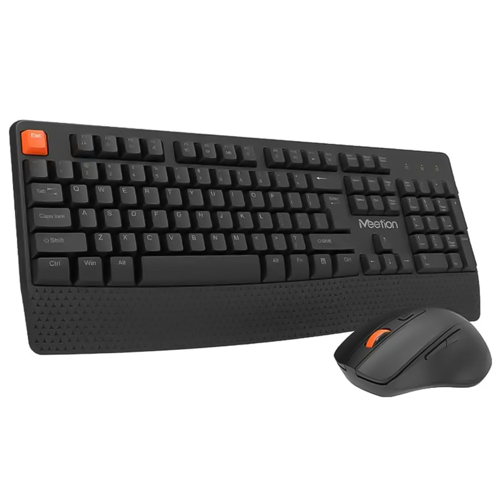 Meetion C4130 Wireless Keyboard + Mouse Combo English & Arabic - Black