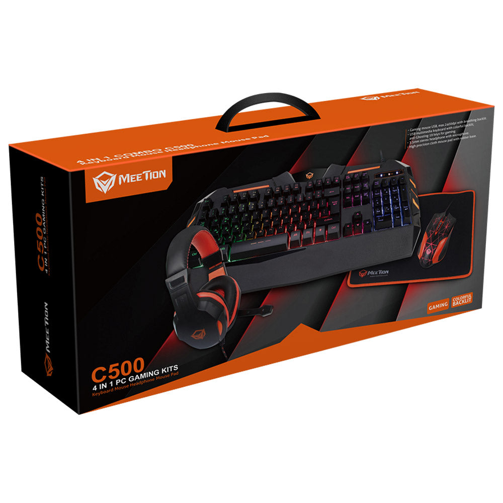 Meetion C500 Wired Keyboard + Mouse + Mouse Pad + Headset