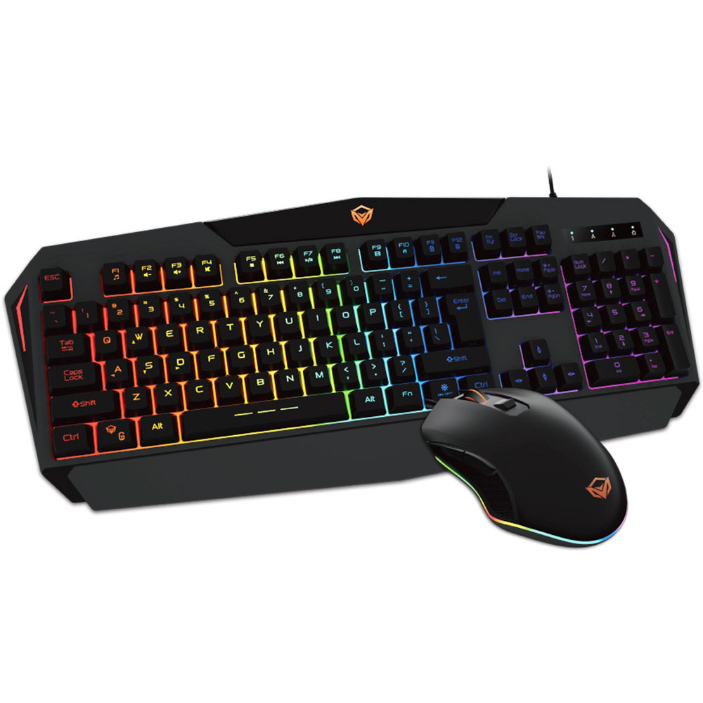 Meetion C510 Wired Rainbow Gaming Keyboard + Mouse Combo English & Arabic