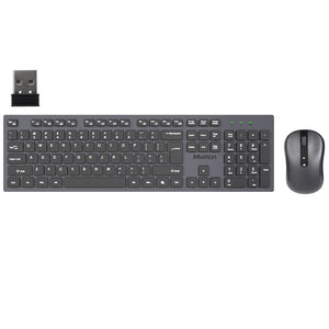 Meetion CW216 Silent Wireless Keyboard + Mouse Combo English & Arabic - Black