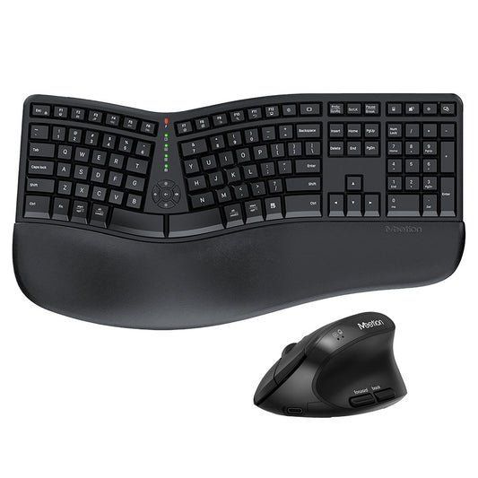 كيبورد + ماوس ميشن لاسلكي قابل للشحن كومبو إنجليزي وعربي Director C Ergonomic 