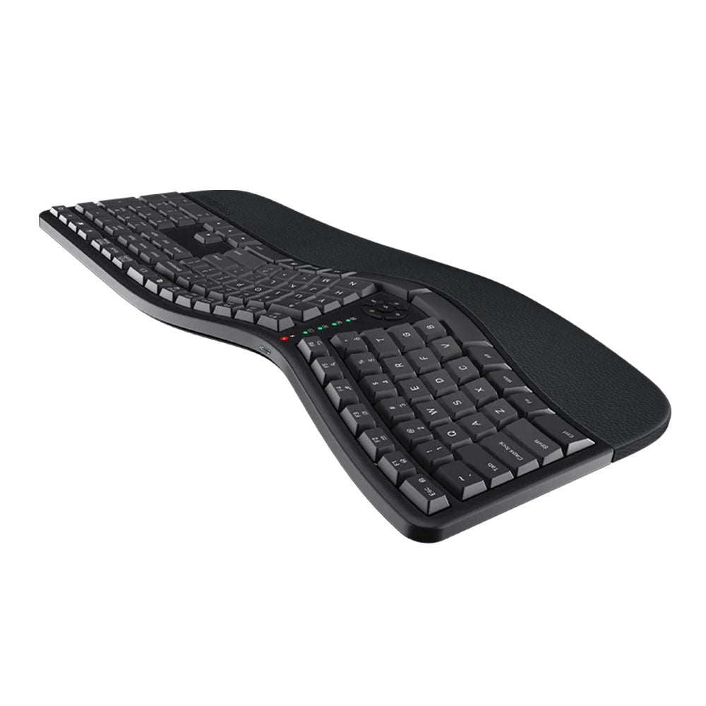 Meetion DirectorC Ergonomic Rechargeable Wireless Keyboard + Mouse Combo English & Arabic - Black