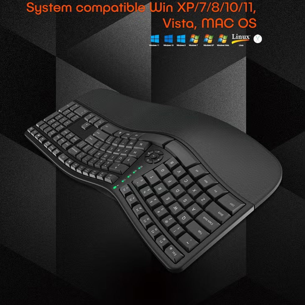 Meetion DirectorW Rechargeable Wireless Keyboard English & Arabic - Black