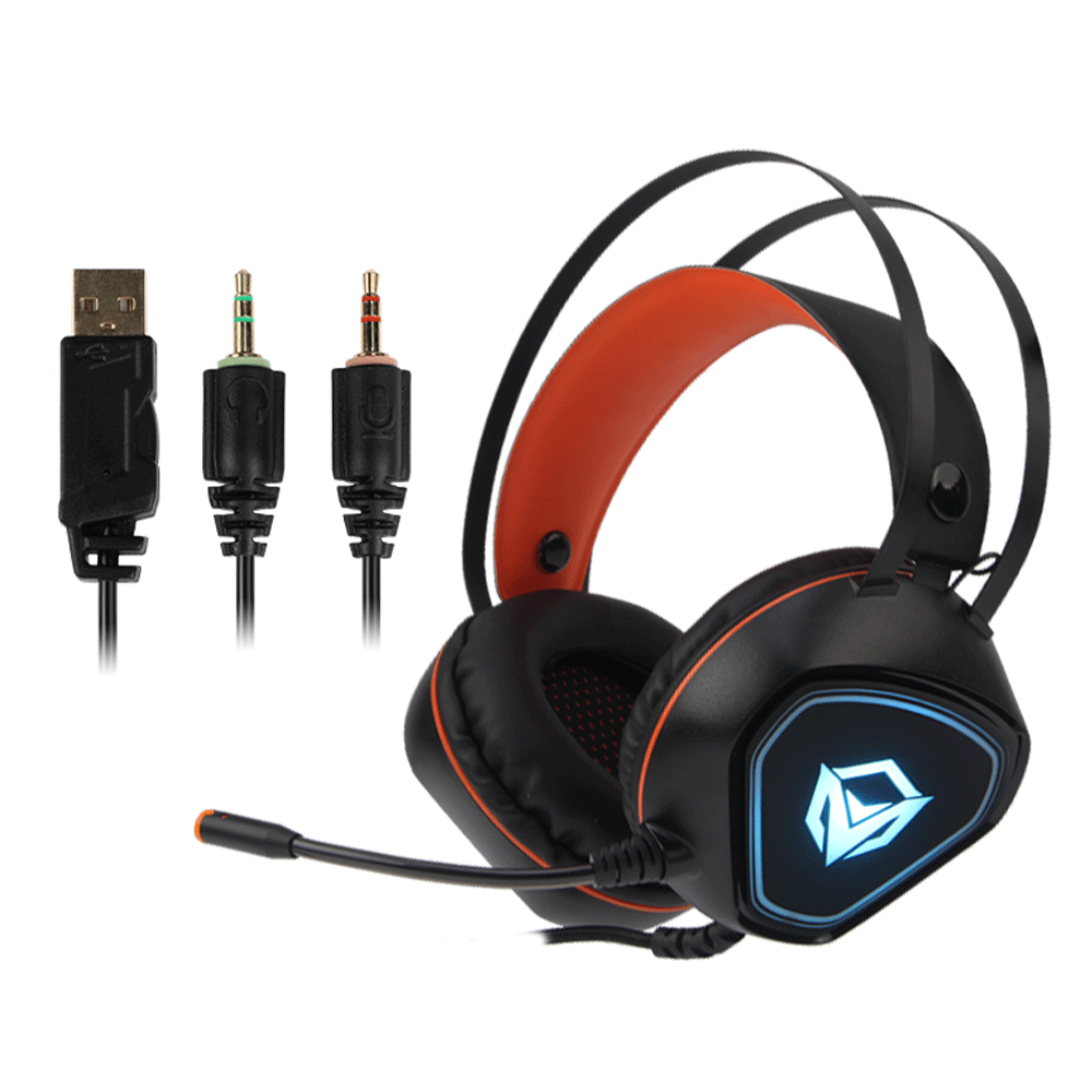 Meetion HP020 Stereo RGB Gaming Headset Surround Sound With Noise-Cancelling Mic