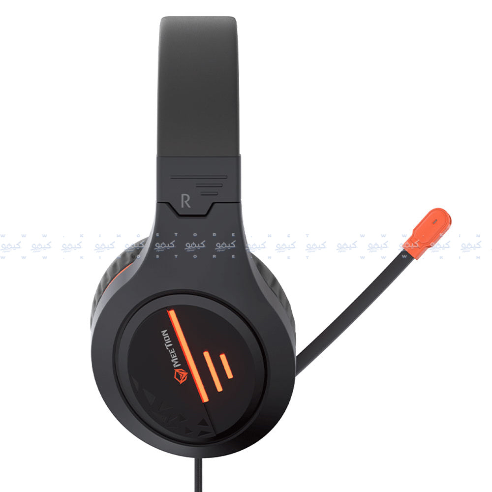 Meetion HP021 Stereo Gaming Headset Surround Sound With Noise-Cancelling Mic - Black x Orange