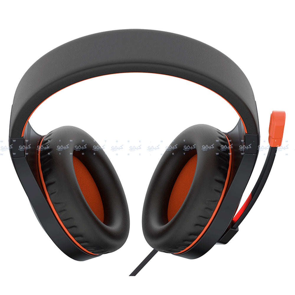Meetion HP021 Stereo Gaming Headset Surround Sound With Noise-Cancelling Mic - Black x Orange