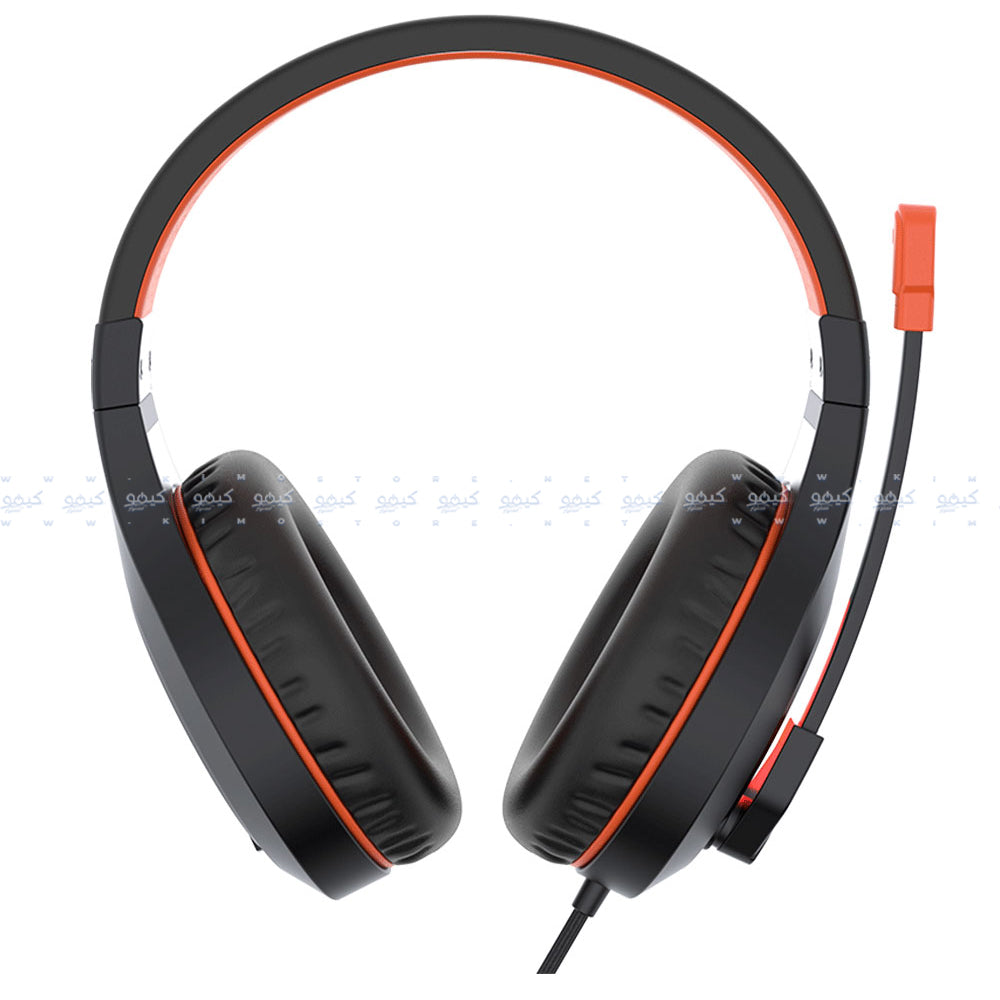 Meetion HP021 Stereo Gaming Headset Surround Sound With Noise-Cancelling Mic - Black x Orange