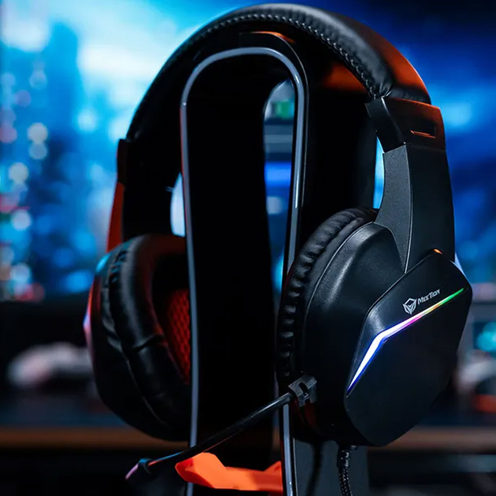 Meetion HP022 RGB Gaming Headset with Noise-Cancelling Mic - Black