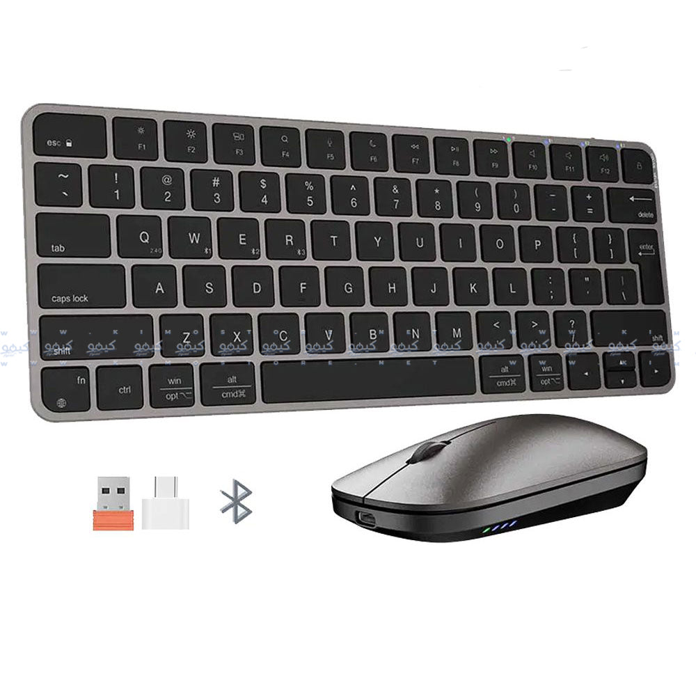 كيبورد + ماوس ميشن بلوتوث سلكي & لاسلكي كومبو إنجليزي وعربي Ikey C210
