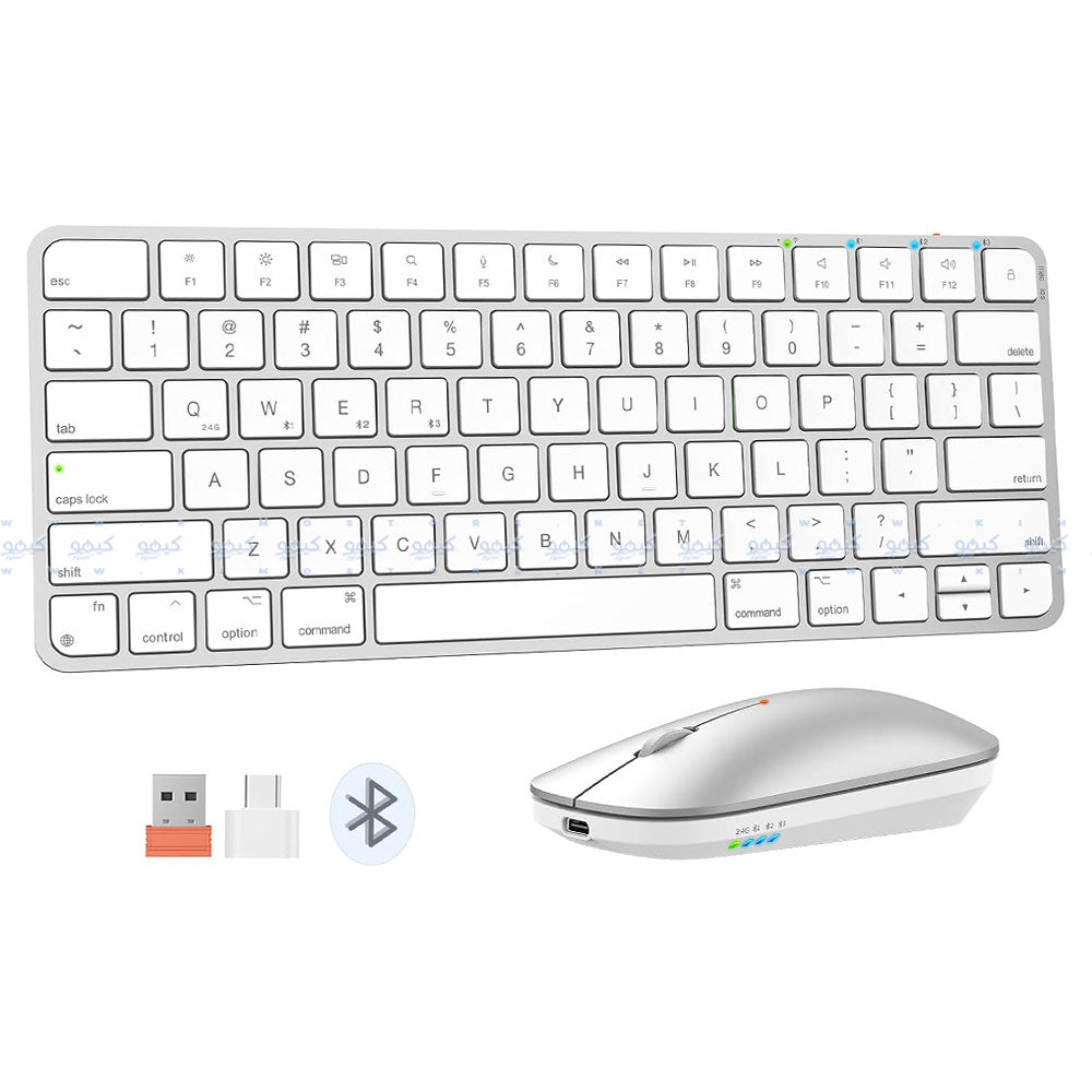 كيبورد + ماوس ميشن بلوتوث سلكي & لاسلكي كومبو إنجليزي وعربي Ikey C210
