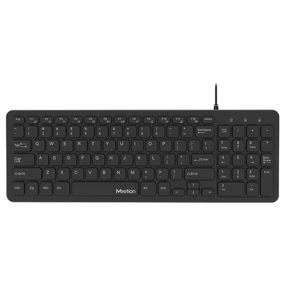 Meetion K410 Ultra-thin Wired Keyboard English & Arabic