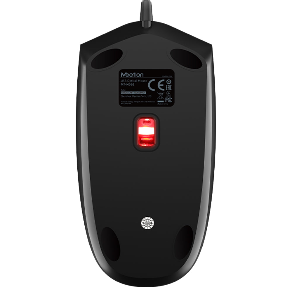 Meetion M362 Wired Mouse 1600Dpi - Black