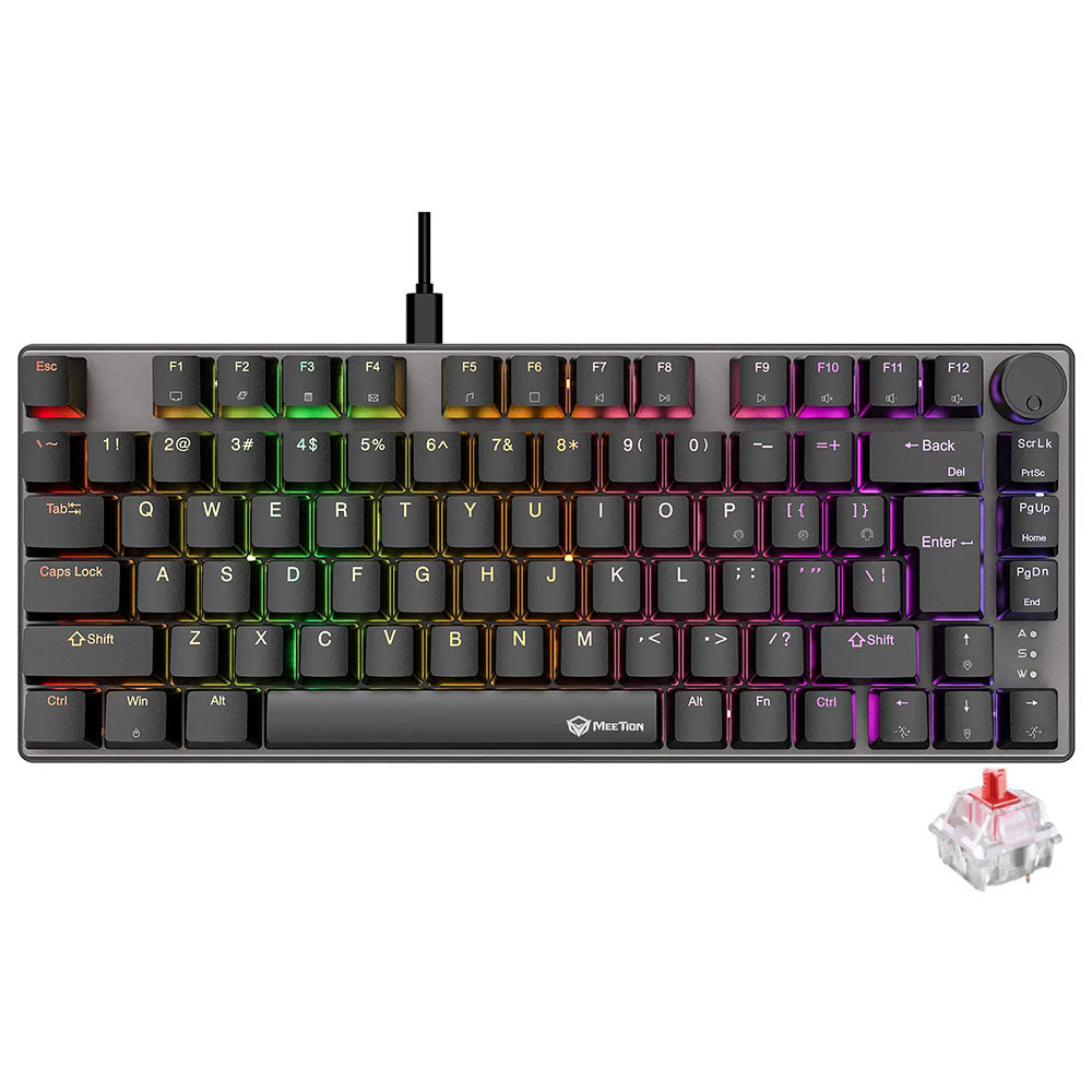 Meetion MK006 Pro Red Switch Wired RGB Gaming Keyboard English & Arabic