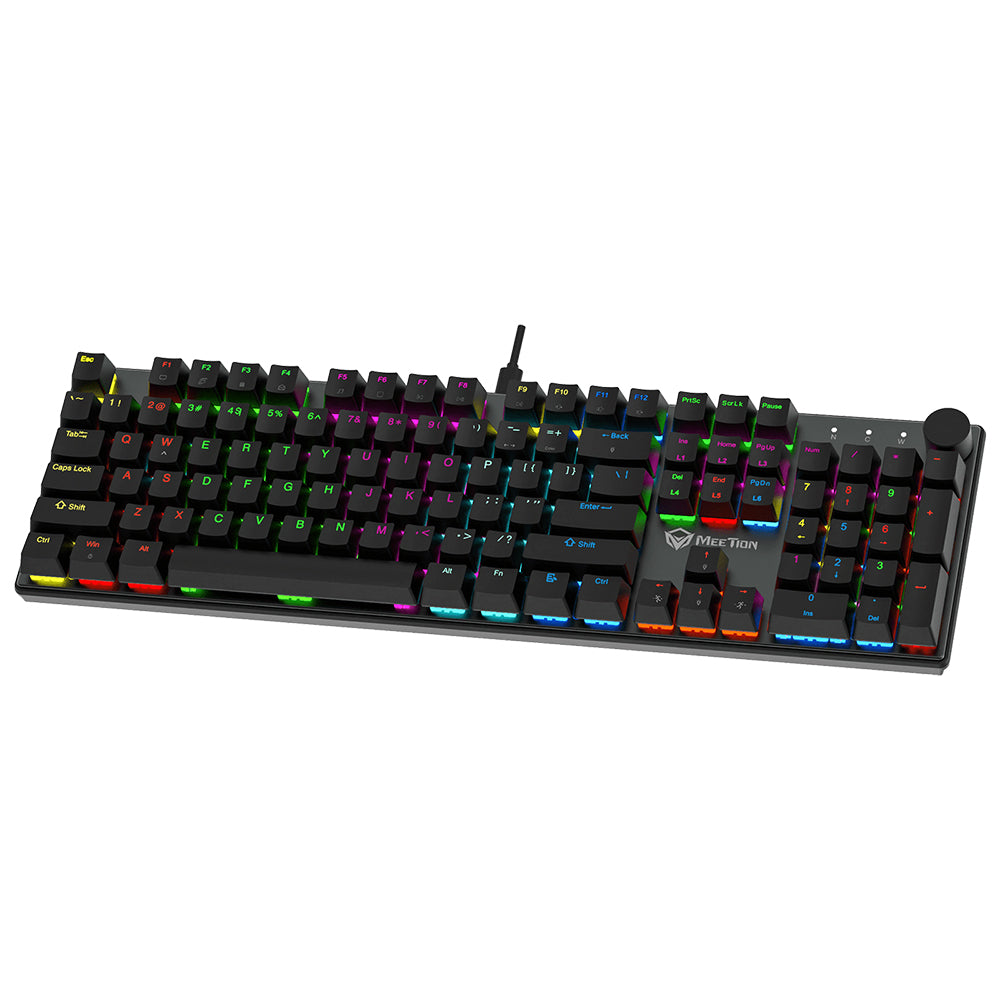 Meetion MK009 Pro Red Switch Wired RGB Gaming Keyboard English & Arabic