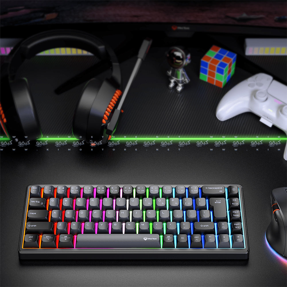 Meetion MK12 Triple-Mode Bluetooth Wireless & Wired RGB Gaming Keyboard English & Arabic