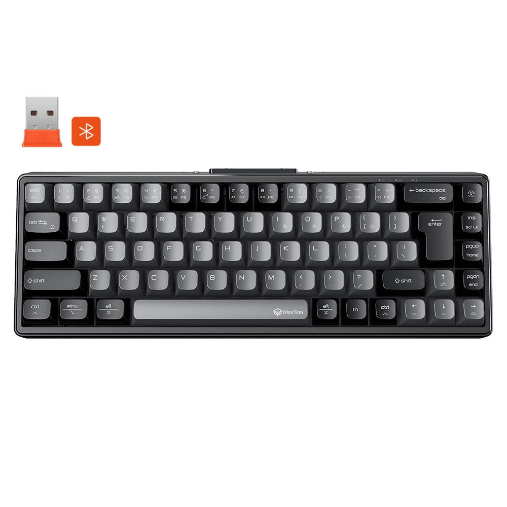 كيبورد ميشن سلكي و لاسلكي بلوتوث RGB جيمنج إنجليزي وعربي MK12 Triple-Mode