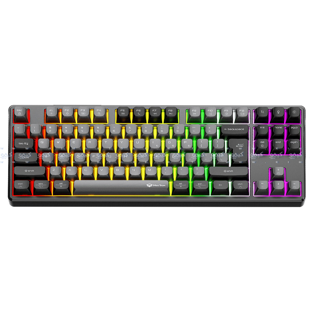Meetion MK14 TKL Triple-Mode Rechargeable Bluetooth Wireless & Wired RGB Gaming Keyboard English & Arabic
