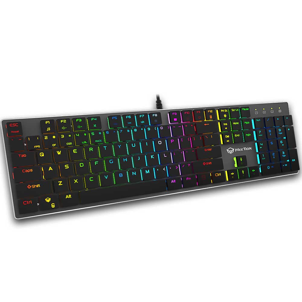 Meetion MK80 Ultra-thin Blue Switch Wired RGB Gaming Keyboard 
