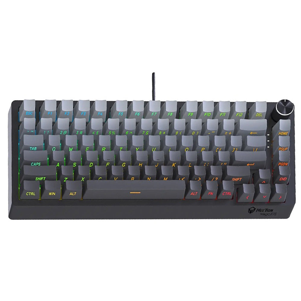 Meetion Magic A75 Magnetic Switch Wired RGB Gaming Keyboard English & Arabic - Black