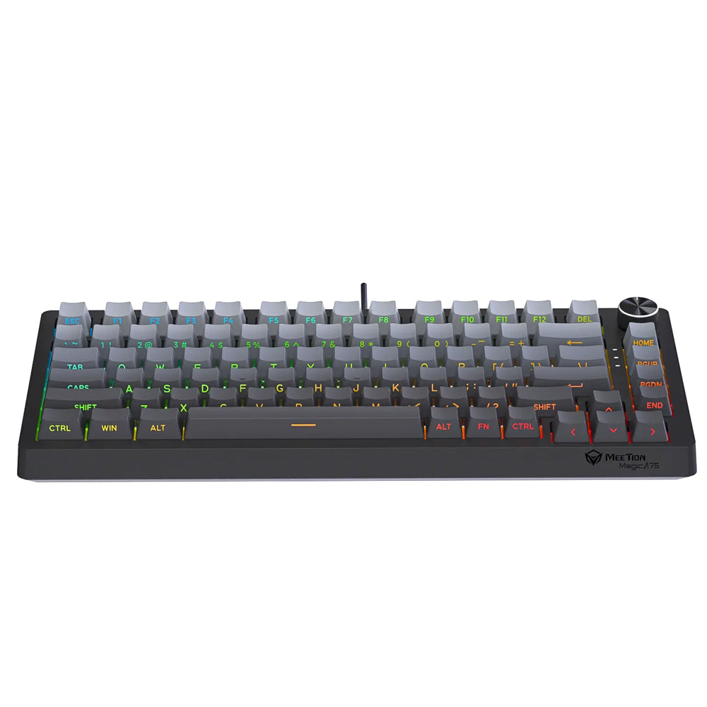 Meetion Magic A75 Magnetic Switch Wired RGB Gaming Keyboard English & Arabic - Black