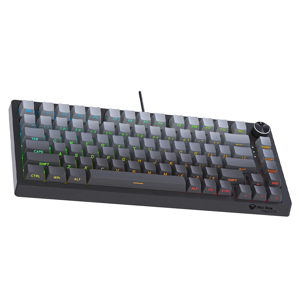 Meetion Magic A75 Magnetic Switch Wired RGB Gaming Keyboard English & Arabic - Black