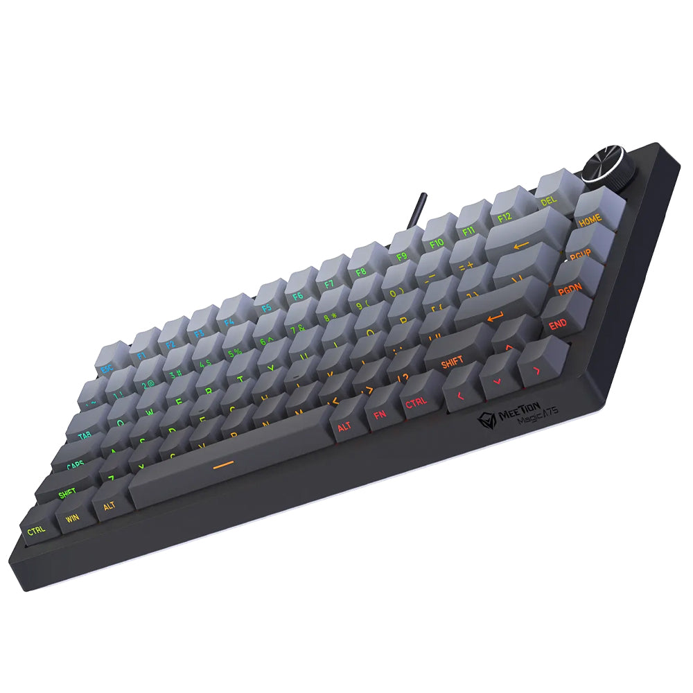 Meetion Magic A75 Magnetic Switch Wired RGB Gaming Keyboard English & Arabic - Black