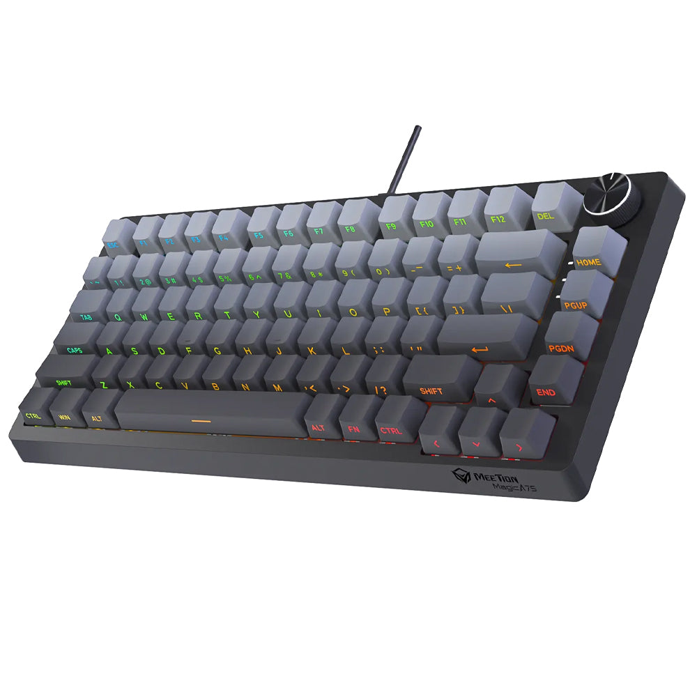 Meetion Magic A75 Magnetic Switch Wired RGB Gaming Keyboard English & Arabic - Black