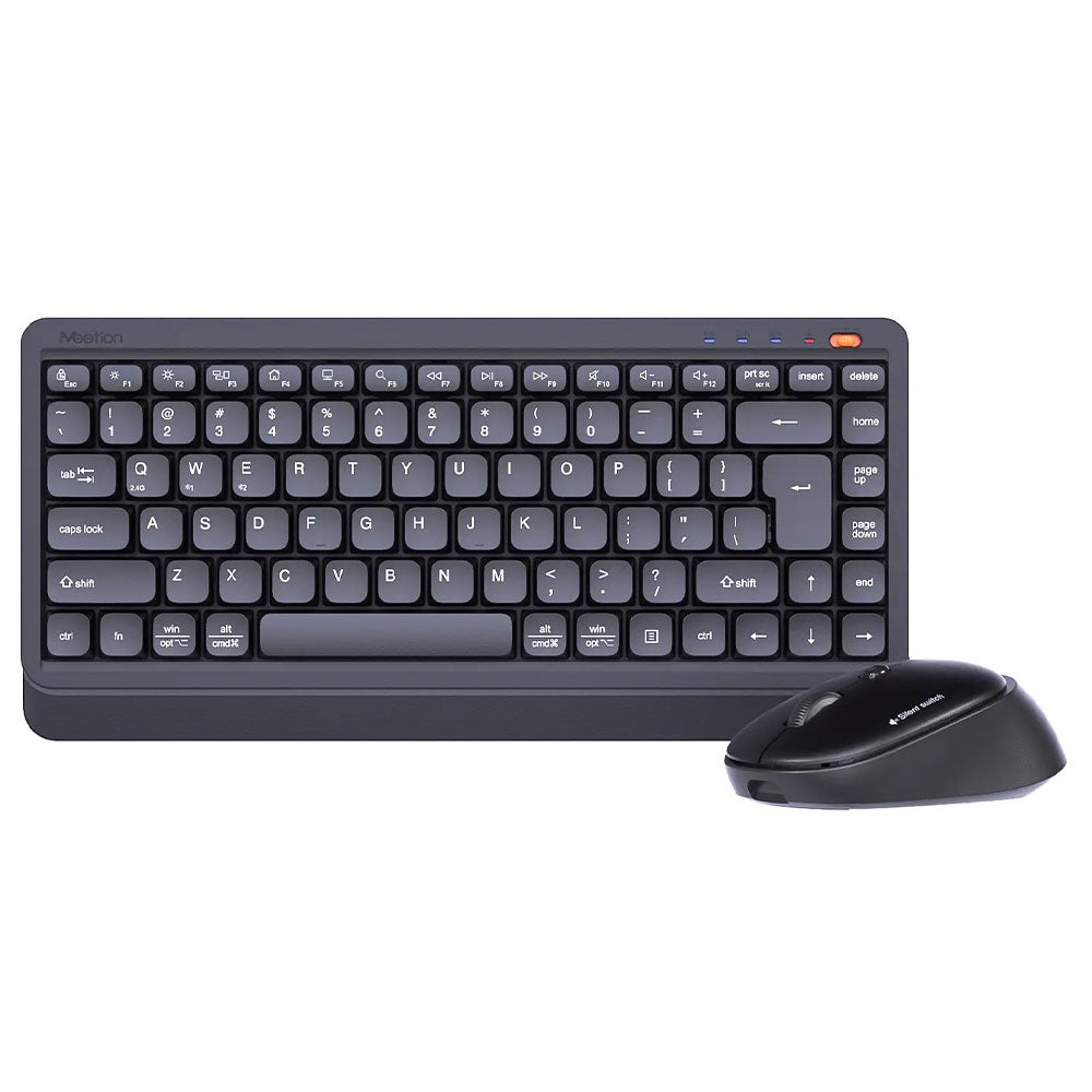 Meetion Mini 5000 Dual Mode Bluetooth Wireless Keyboard + Mouse Combo English & Arabic - Black