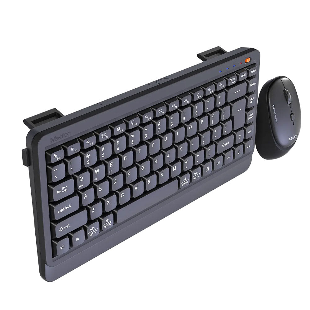 Meetion Mini 5000 Dual Mode Bluetooth Wireless Keyboard + Mouse Combo English & Arabic - Black