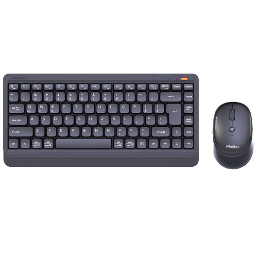 Meetion Mini 5000 Dual Mode Bluetooth Wireless Keyboard + Mouse Combo English & Arabic - Black